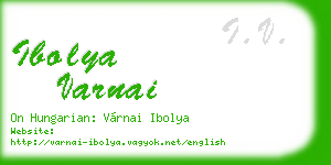 ibolya varnai business card