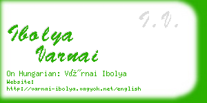 ibolya varnai business card